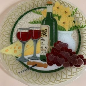 Fused glass serving plate